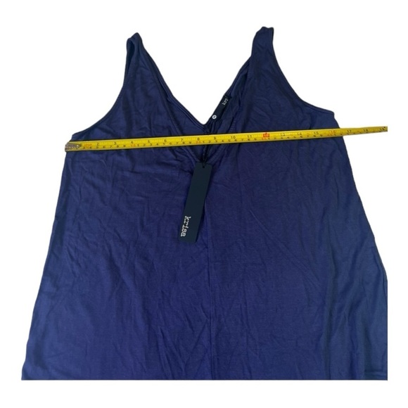 (2) Krisa X Revolve Siro Micro Modal Drop Waist Tank Dress Indigo & Purple NEW - Picture 7 of 15